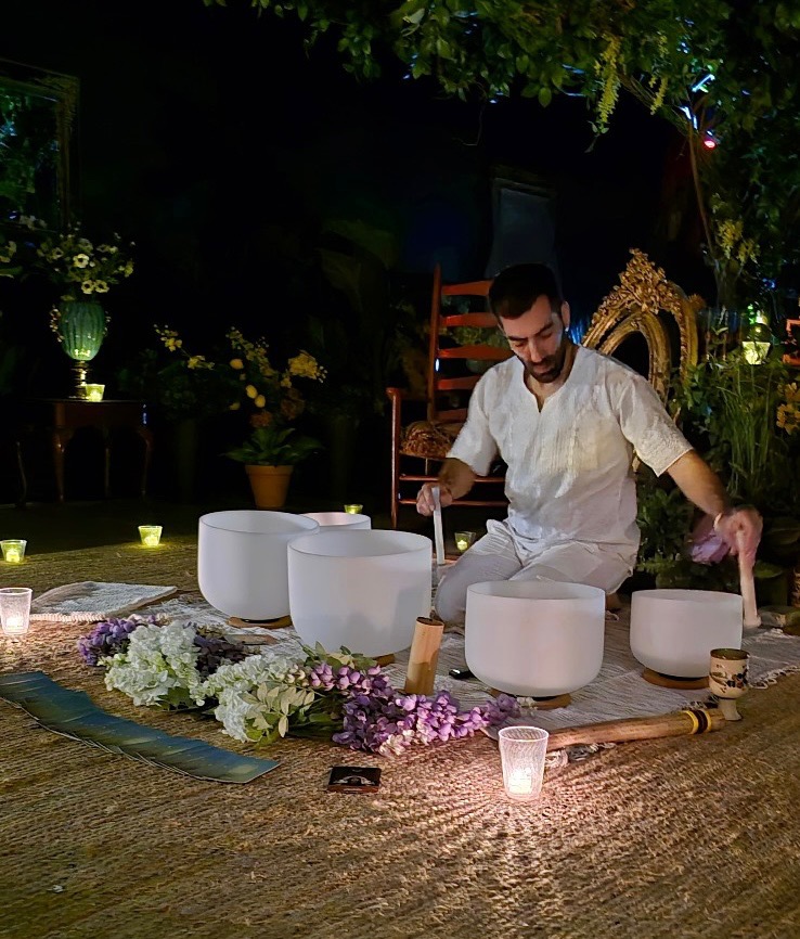 Mauricio Using Sound Healing