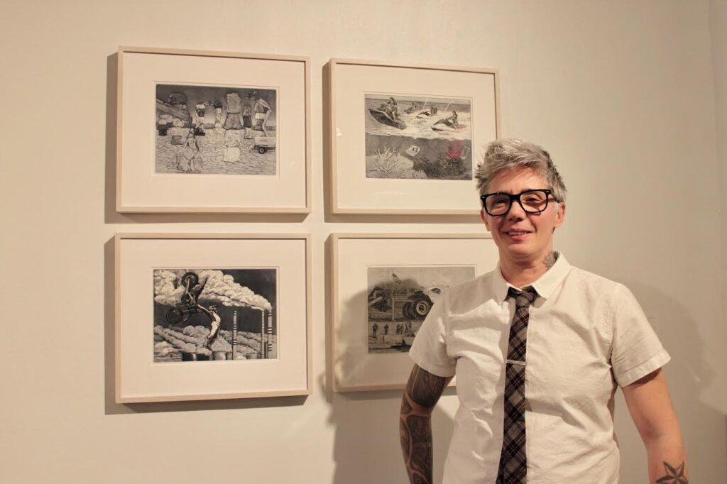 Artist E. Lombardo at the BRIO