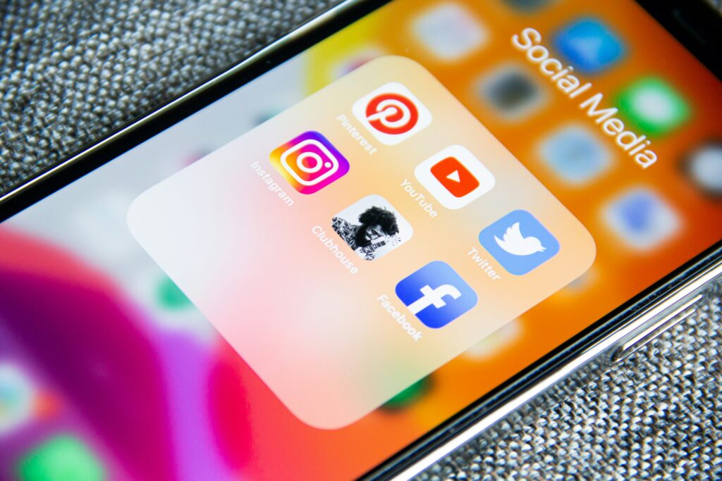 Social Media Icons on Phone
