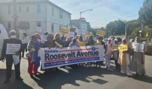 The Restore Roosevelt Avenue Coalition Protest Against Prostitution